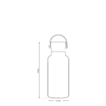 Shurity Water Go Sport Borraccia Termica Acciaio inox con rivestimento in ceramica 350ml. Grigio Tortora con doppio tappo - immagine 3