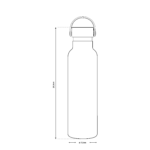 Shurity Water Go Sport Borraccia Termica Acciaio inox con rivestimento in ceramica 600ml. Grigio Tortora con doppio tappo - immagine 3