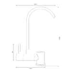 Shurity Simple Rubinetto di Prelievo 1 Via Abbattibile Sottofinestra per Depuratori d’acqua 1/4” Cromo - immagine 2