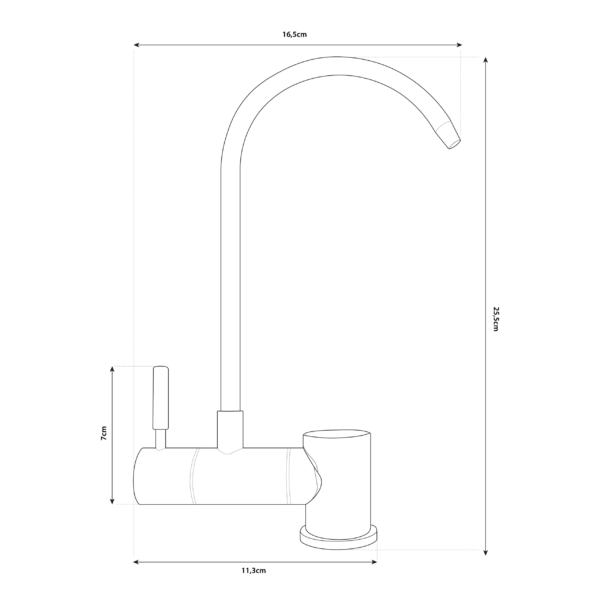 Shurity Simple Rubinetto di Prelievo 1 Via Abbattibile Sottofinestra per Depuratori d’acqua 1/4” Cromo - immagine 2