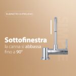 Shurity Simple Rubinetto di Prelievo 1 Via Abbattibile Sottofinestra per Depuratori d’acqua 1/4” Cromo - immagine 4