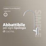 Shurity Simple Rubinetto di Prelievo 2 Vie Abbattibile Sottofinestra per Depuratori d’acqua 1/4” Bianco - immagine 3