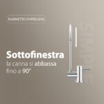 Shurity Simple Rubinetto di Prelievo 2 Vie Abbattibile Sottofinestra per Depuratori d’acqua 1/4” Bianco - immagine 4