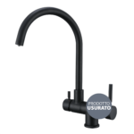 Shurity 470 Rubinetto da cucina Abbattibile sottofinestra 4 vie 3/8” Nero Opaco – Prodotto con segni d’usura