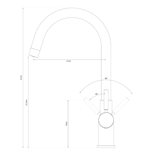 Shurity 512 Rubinetto da Cucina 5 Vie in Acciaio inox Nickel Spazzolato - immagine 2