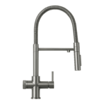 Shurity 488 Rubinetto da cucina con Doccetta 4 vie Acciaio Inox Senza metalli pesanti Nickel Spazzolato