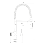 Shurity 488 Rubinetto da cucina con Doccetta 4 vie Acciaio Inox Senza metalli pesanti Nickel Spazzolato - immagine 2