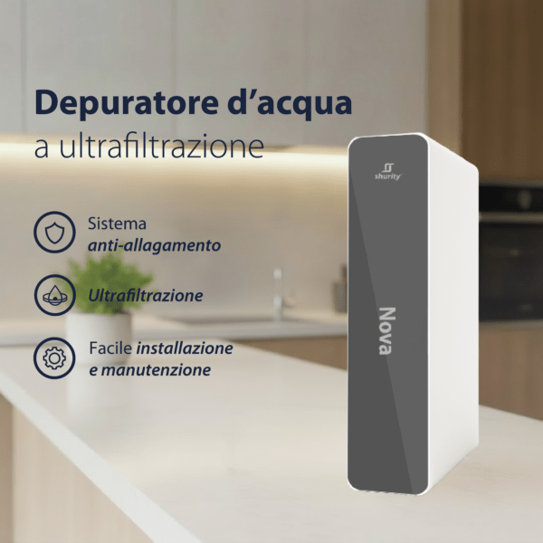 Shurity Nova Basic Depuratore acqua con Ultrafiltrazione Sottolavello - 1 via, Liscia - immagine 4