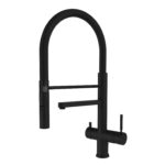 Shurity 580 Rubinetto da cucina con Doccetta in gomma 5 vie Acciaio Inox Senza metalli pesanti Nero Opaco