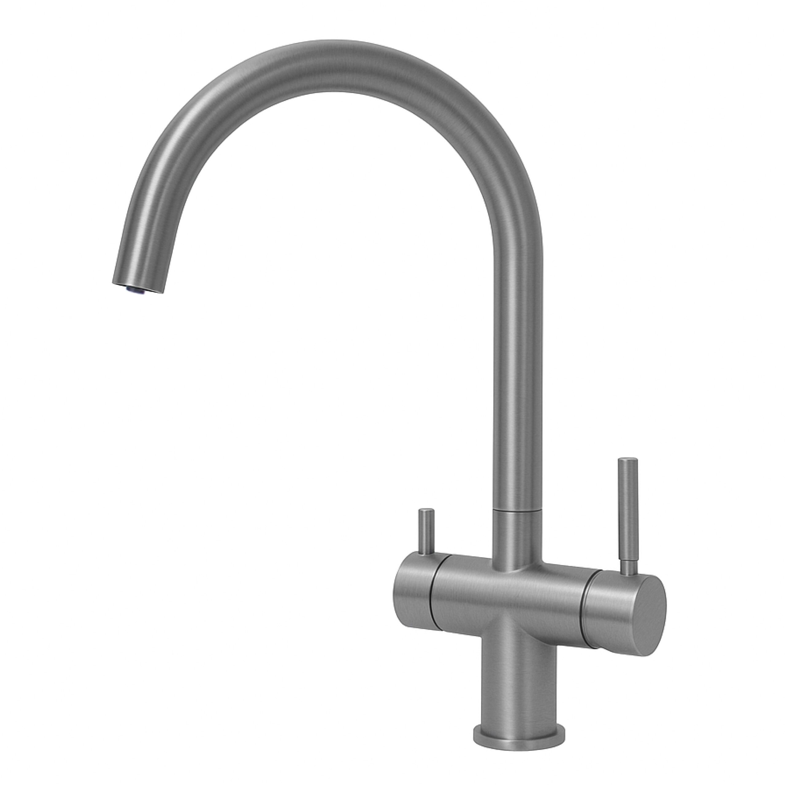 Shurity 354 Rubinetto da cucina 3 vie Acciaio Inox 3/8” Grigio Metallizzato