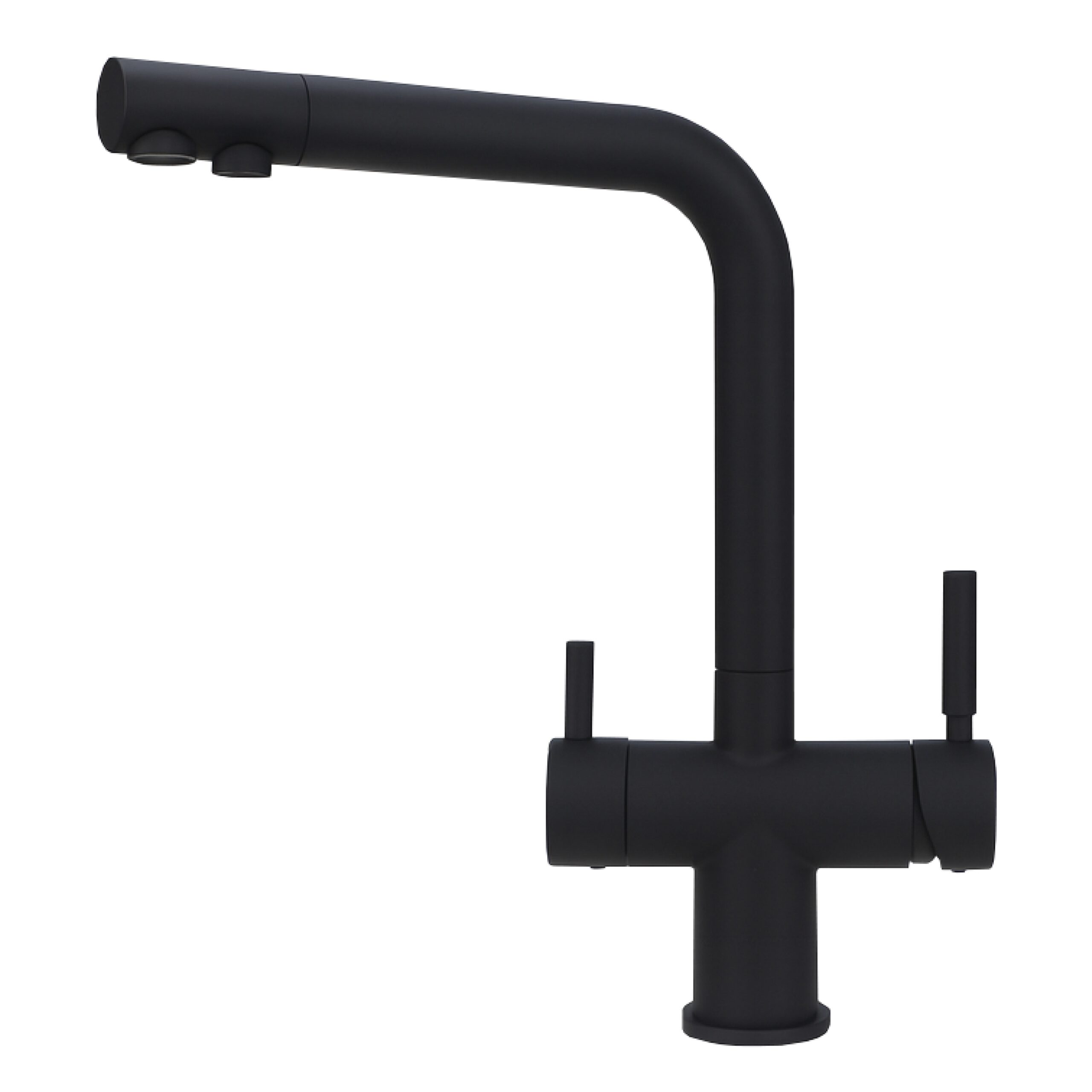 Shurity 385 Rubinetto da cucina 3 vie Acciaio Inox 3/8” Nero Opaco