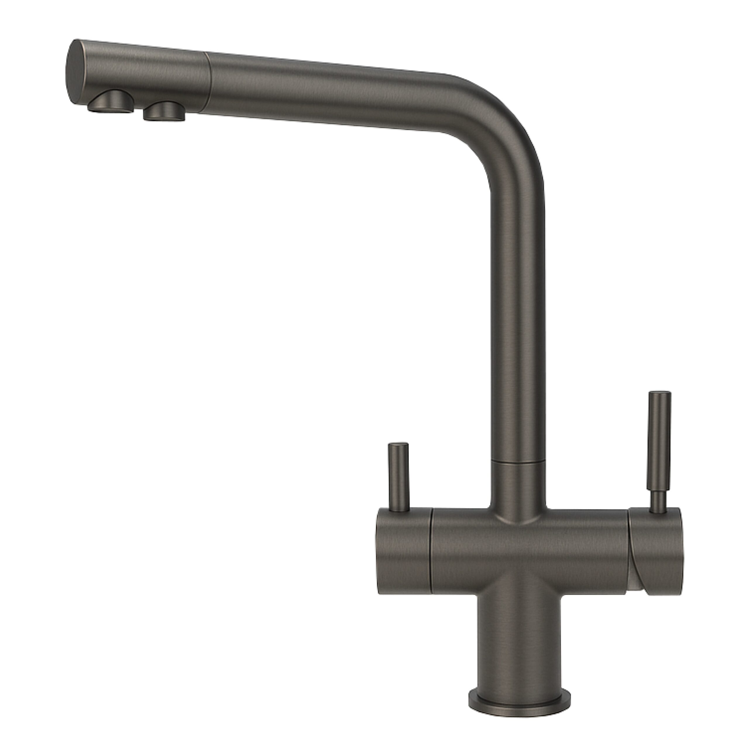 Shurity 385 Rubinetto da cucina 3 vie Acciaio Inox 3/8” Grigio Metallizzato