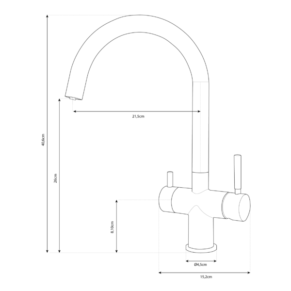 Shurity 354 Rubinetto da cucina 3 vie Acciaio Inox Nero Opaco - immagine 2