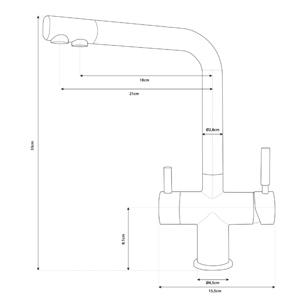Shurity 384 Rubinetto da cucina 3 vie Acciaio Inox Grigio Metallizzato - immagine 2