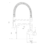 Shurity 362 Rubinetto da cucina con Doccetta a molla 3 vie Acciaio Inox Satinato - immagine 2