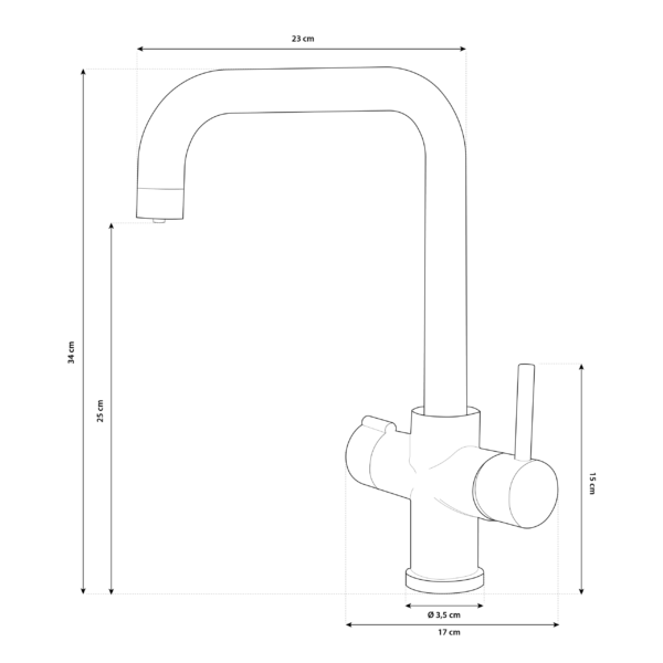 Shurity 526 Rubinetto da cucina 5 vie Cromo - immagine 2
