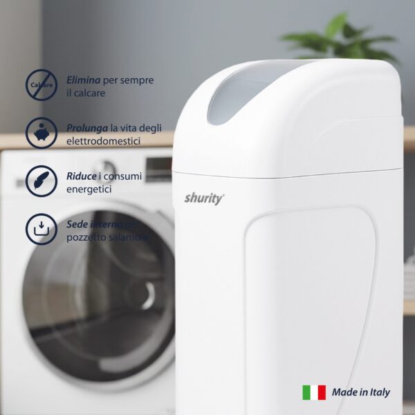 Shurity Soft Addolcitore  Cabinato 20 lt. Resina,  3.200lt. Acqua - 4/6 Persone - immagine 3