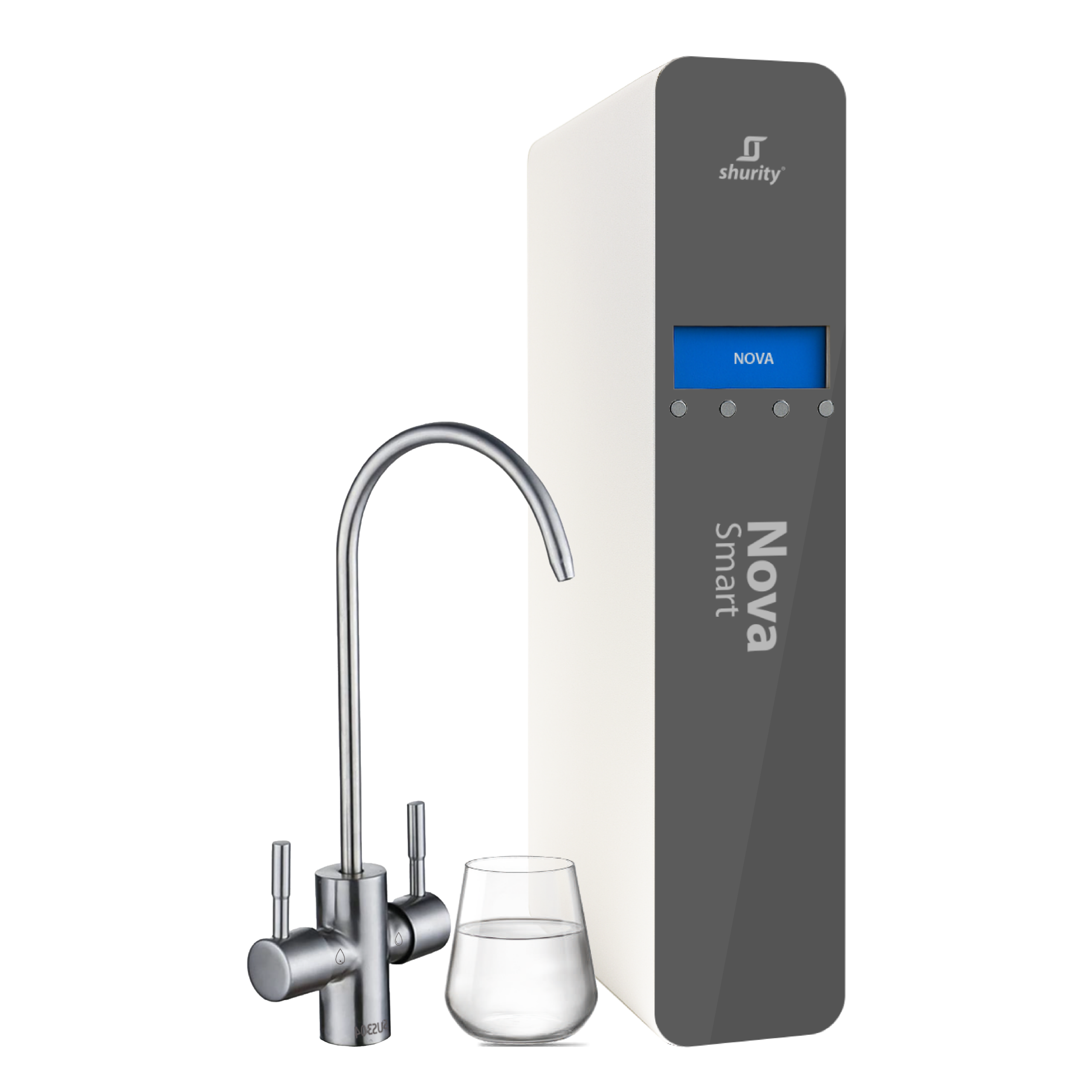 Shurity Nova Smart Depuratore acqua con Ultrafiltrazione Sottolavello - 2 vie, Liscia/Gassata con Display