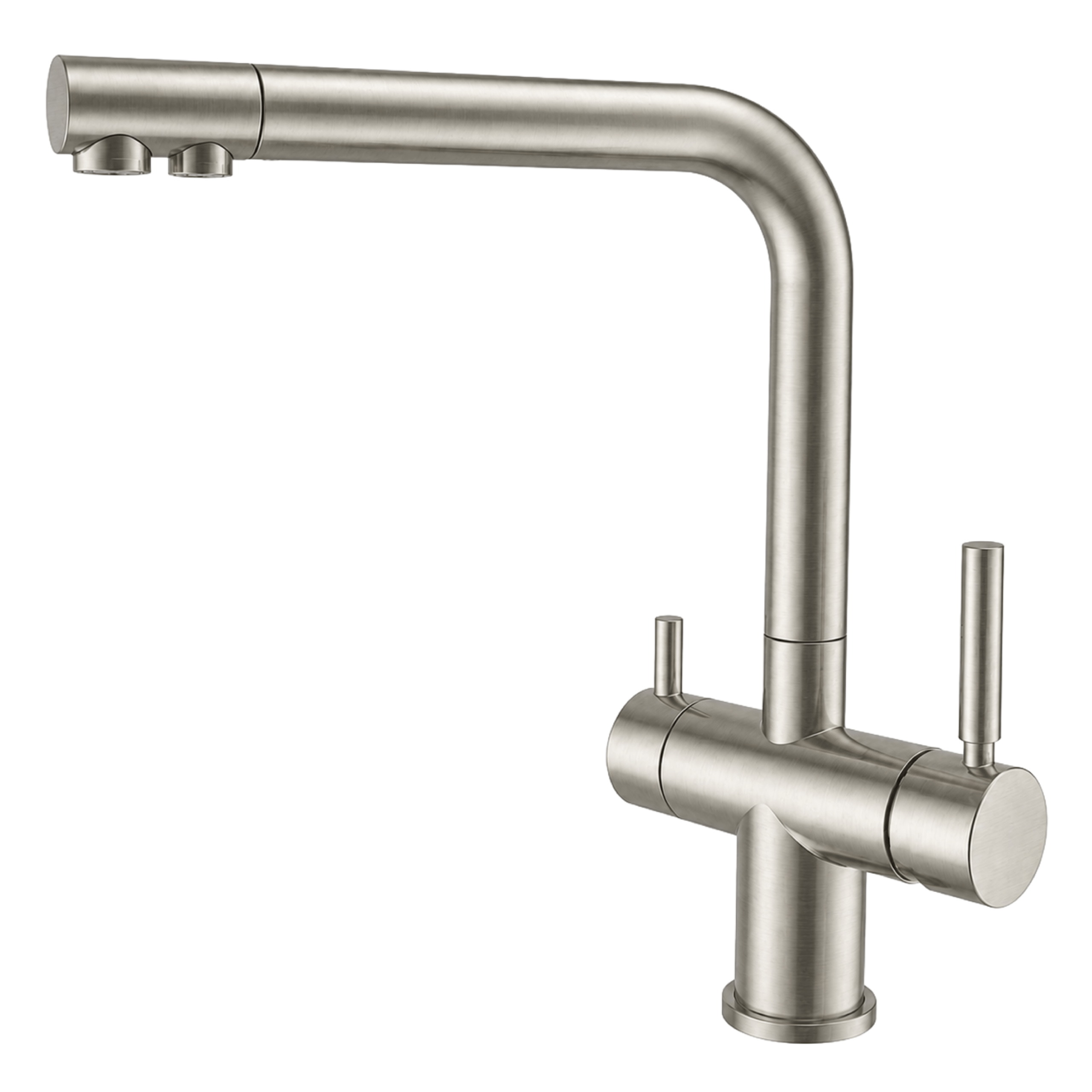 331978-NK Shurity 424 Rubinetto da cucina 4 vie Acciaio Inox Nickel Spazzolato - immagine 1