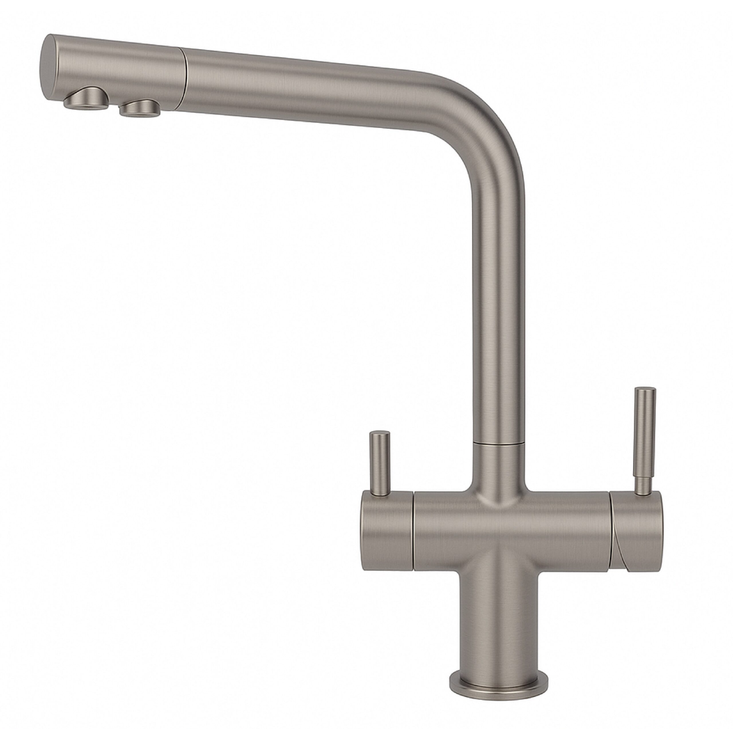 Shurity 485 Rubinetto da cucina 4 vie Acciaio Inox 3/8” Nickel Spazzolato