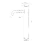 Shurity Siena Colonnina per Erogatore Acqua 3 vie 6mm - Cromo - immagine 2