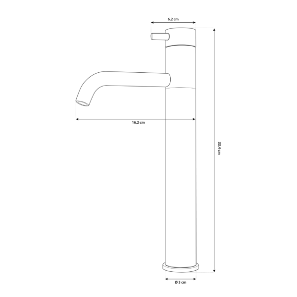 Shurity Siena Colonnina per Erogatore Acqua 3 vie 6mm - Nero Opaco - immagine 2