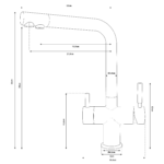 Shurity 424 Rubinetto da cucina 4 vie Acciaio Inox Grigio Metallizzato - immagine 2