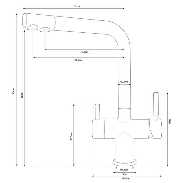 Shurity 424 Rubinetto da cucina 4 vie Acciaio Inox Grigio Metallizzato - immagine 2