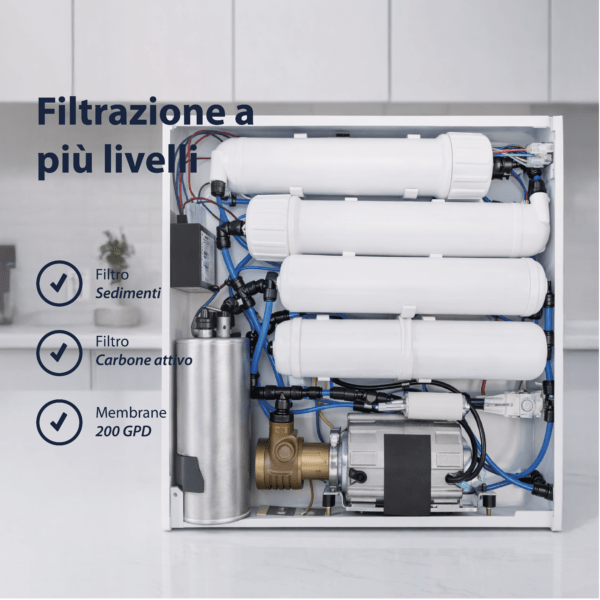Shurity Aura Depuratore acqua Osmosi inversa diretta - 2 Vie, Liscia/Gassata - immagine 6