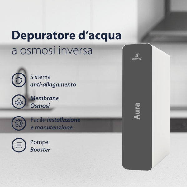 Shurity Aura Depuratore acqua Osmosi inversa diretta - 2 Vie, Liscia/Gassata - immagine 5