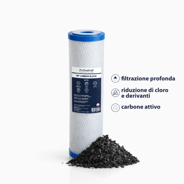 Professional Water Filter Cartuccia Carbon Block 10 Pollici - 10 Micron - immagine 2
