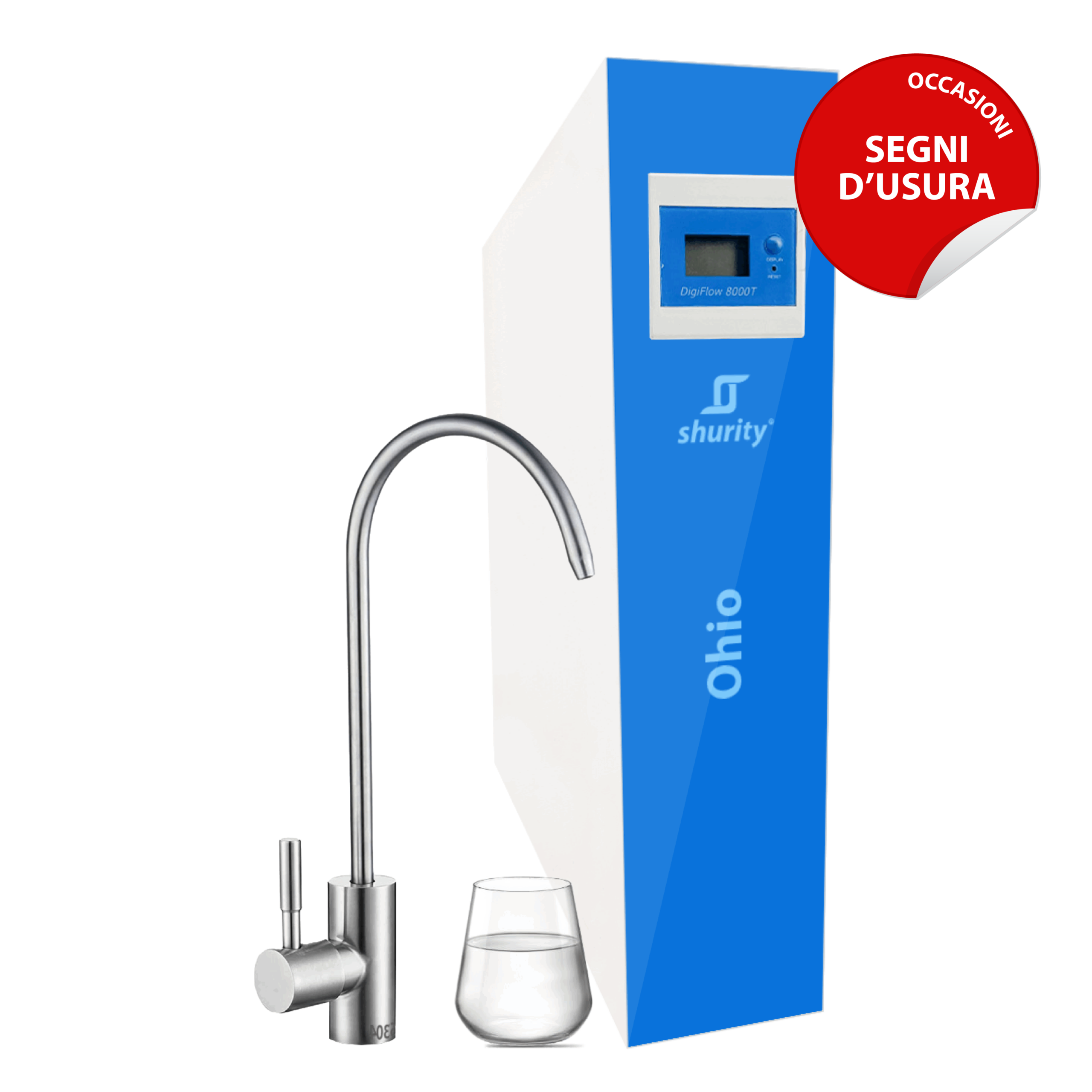 Shurity Ohio Depuratore acqua con Ultrafiltrazione Sottolavello - 1 via, Liscia – Prodotto con segni d’usura