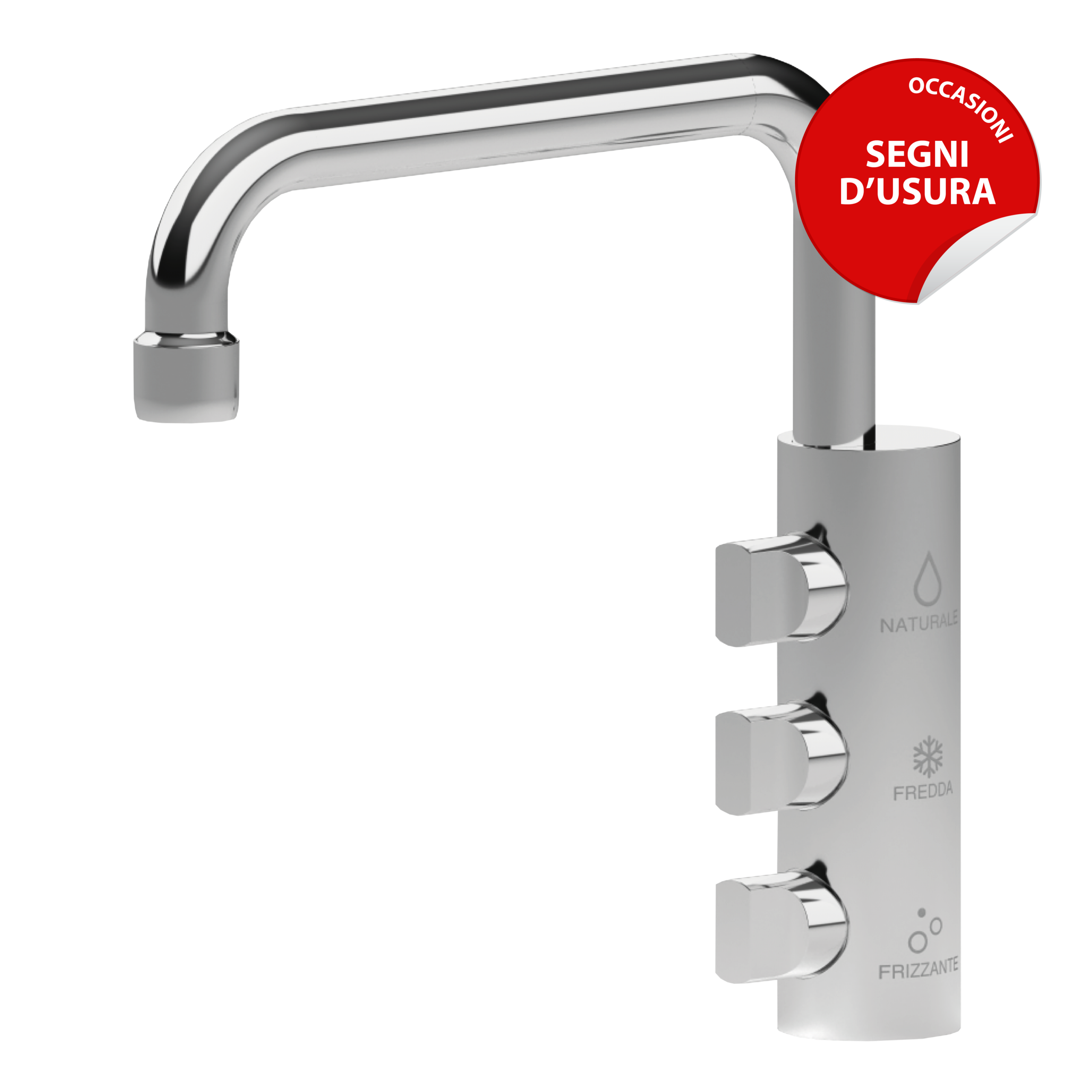 Shurity Napoli Rubinetto di prelievo Sottofinestra per depuratori 3 Vie 6mm. Cromo – Prodotto con segni d’usura