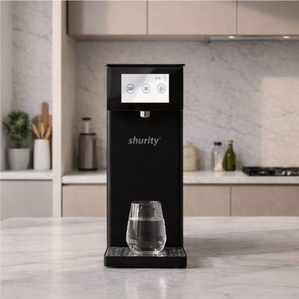 Shurity Kansas Electronic Refrigeratore acqua con Filtrazione Sopralavello 15Lt/h. Nero con display touch 4,3” - 3 Vie Liscia ambiente, fredda e gassata - immagine 3