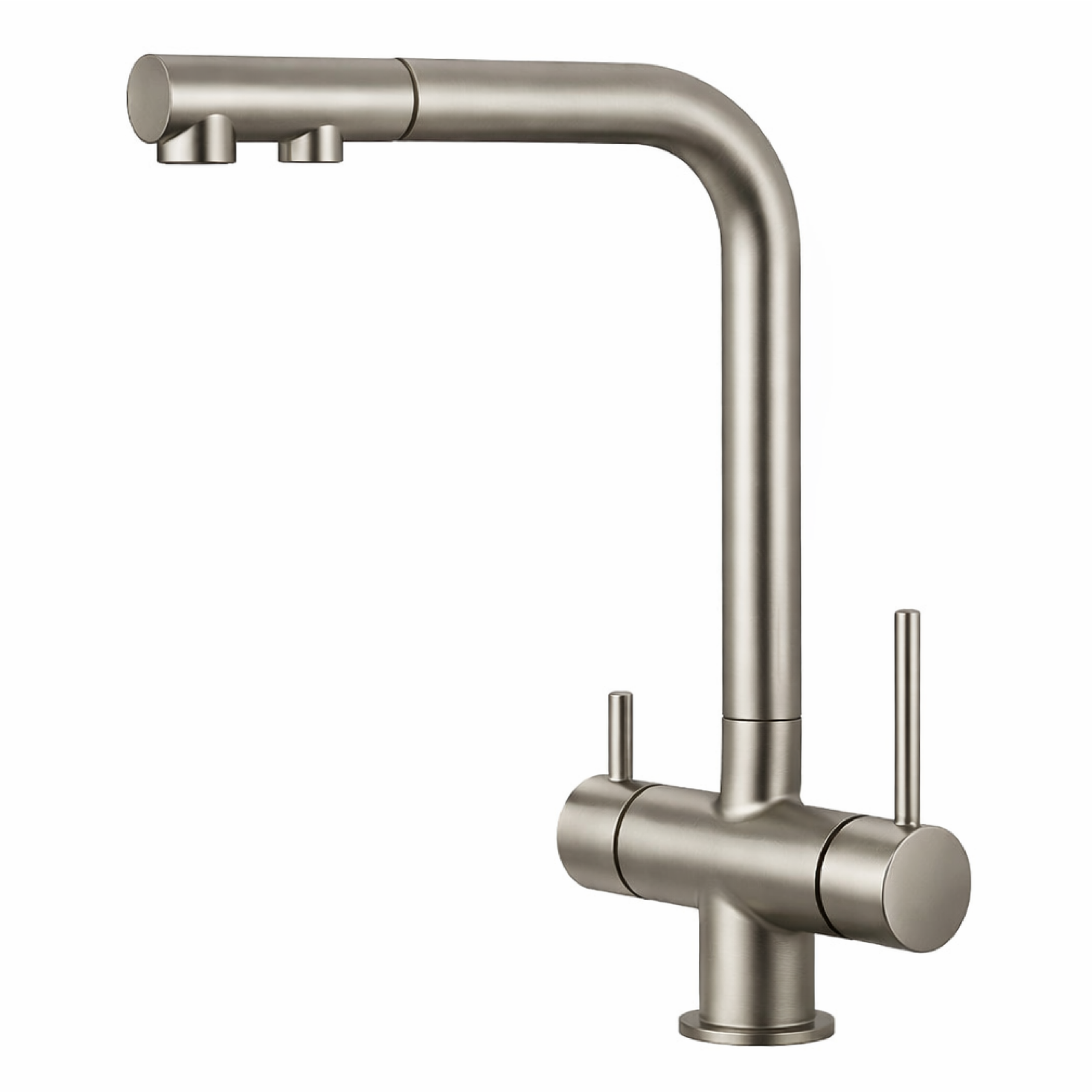 Shurity 421 Rubinetto da cucina con Doccetta estraibile 4 vie Nickel Spazzolato