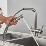 Shurity 421 Rubinetto da cucina con Doccetta estraibile 4 vie Nickel Spazzolato - immagine 3