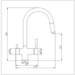 Shurity 352 Rubinetto da cucina con Doccetta estraibile 3 vie Nickel spazzolato - immagine 2