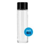 Pack 4pz. - Bottiglia Shurity Tube 50cl. con tappo Nero