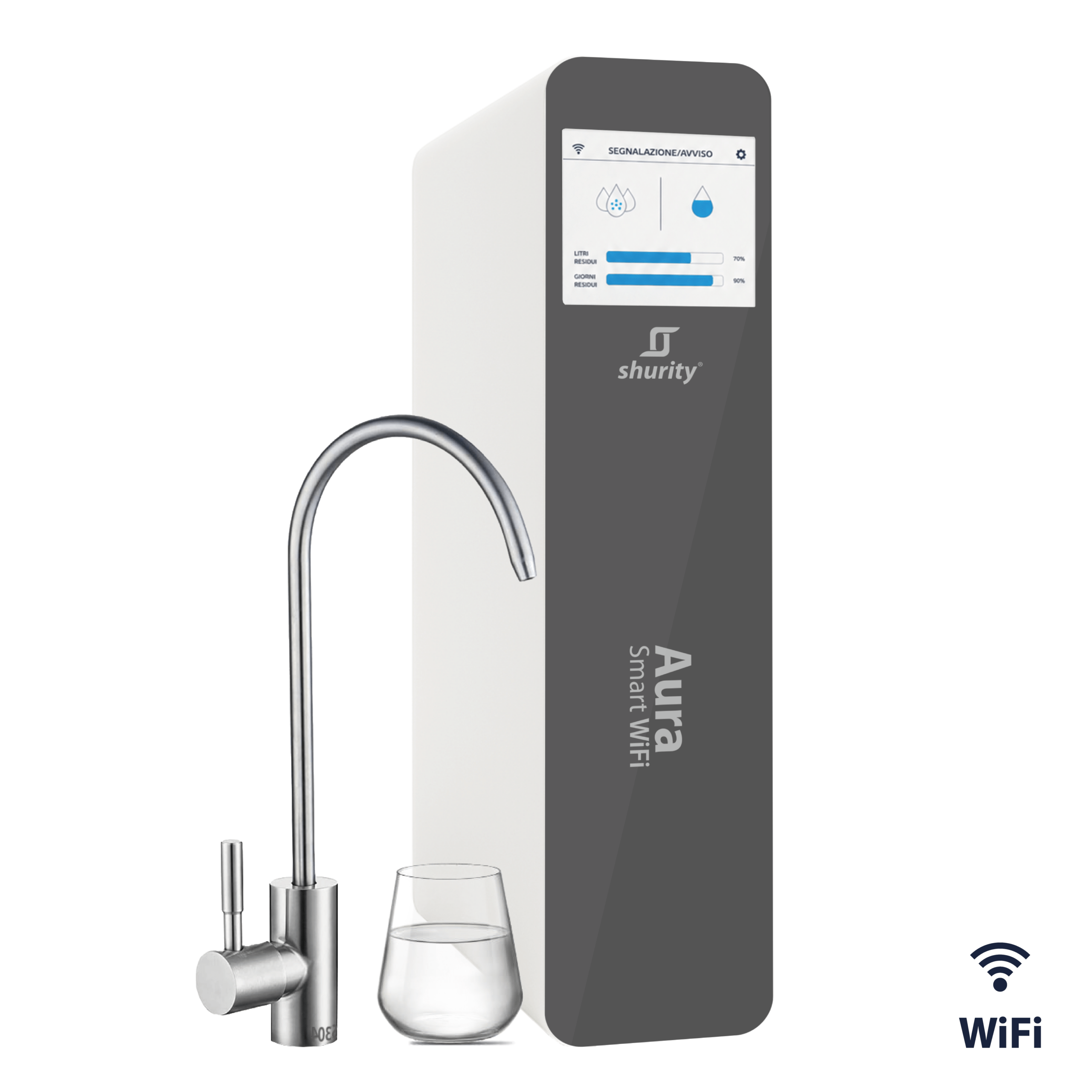Aura smart Shurity Aura Smart Wifi Depuratore acqua Osmosi inversa diretta - 1 Via, Liscia - immagine 1