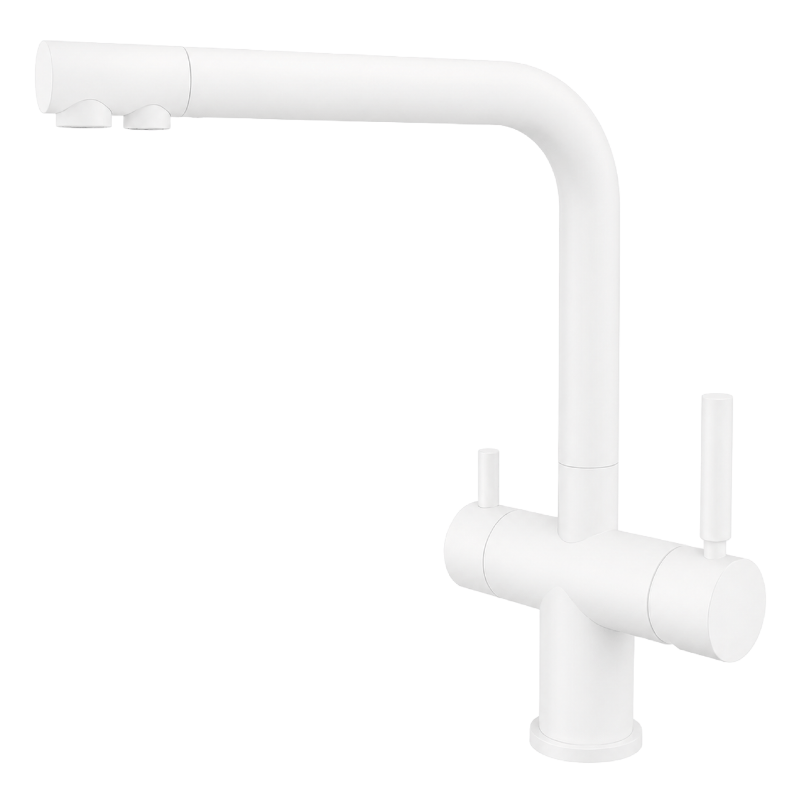 331978-BI Shurity 424 Rubinetto da cucina 4 vie Acciaio Inox Bianco - immagine 1