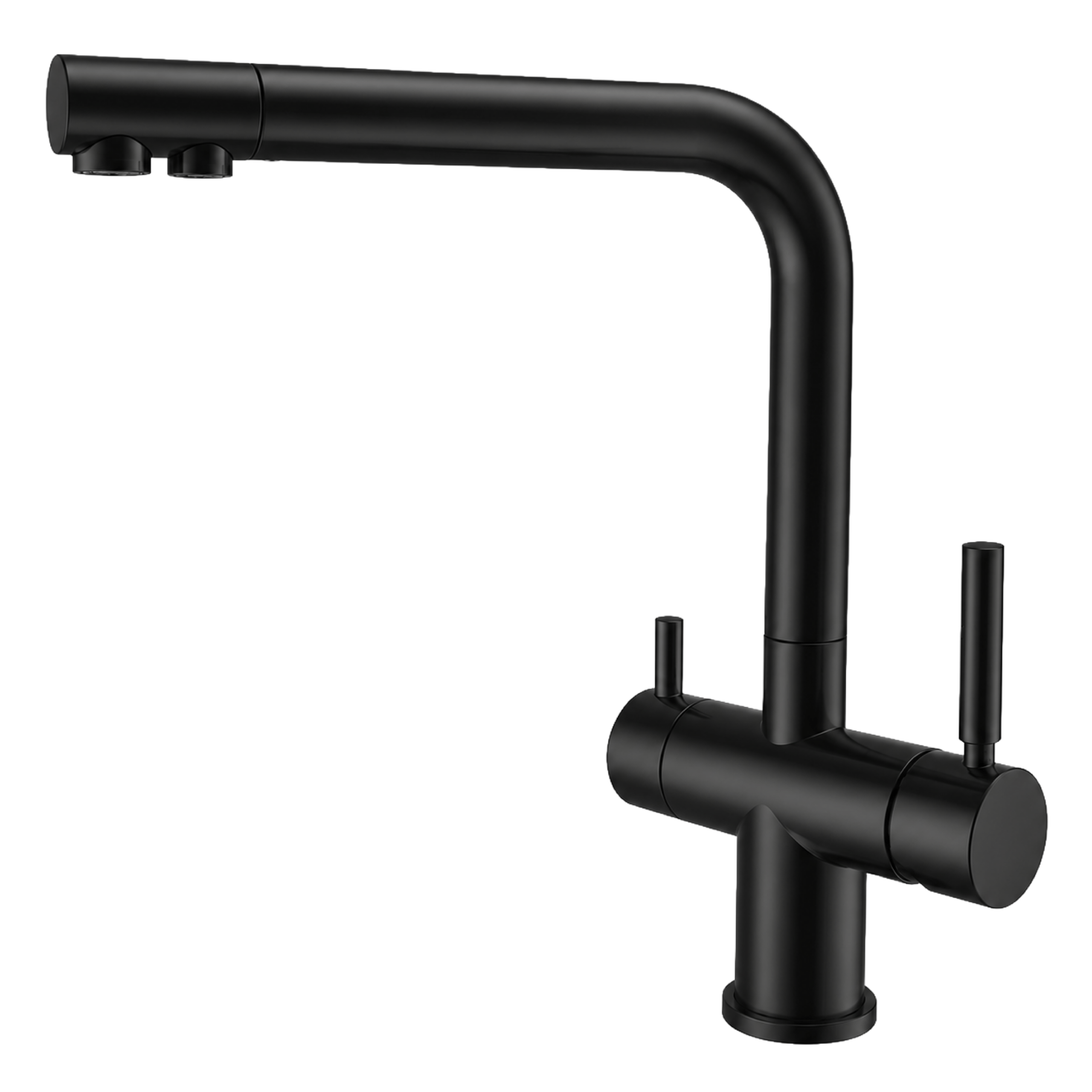 331978-BK Shurity 424 Rubinetto da cucina 4 vie Acciaio Inox Nero Opaco - immagine 1