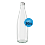 Pack 30pz. - Bottiglia in vetro per Acqua One 1litro con tappo Argento