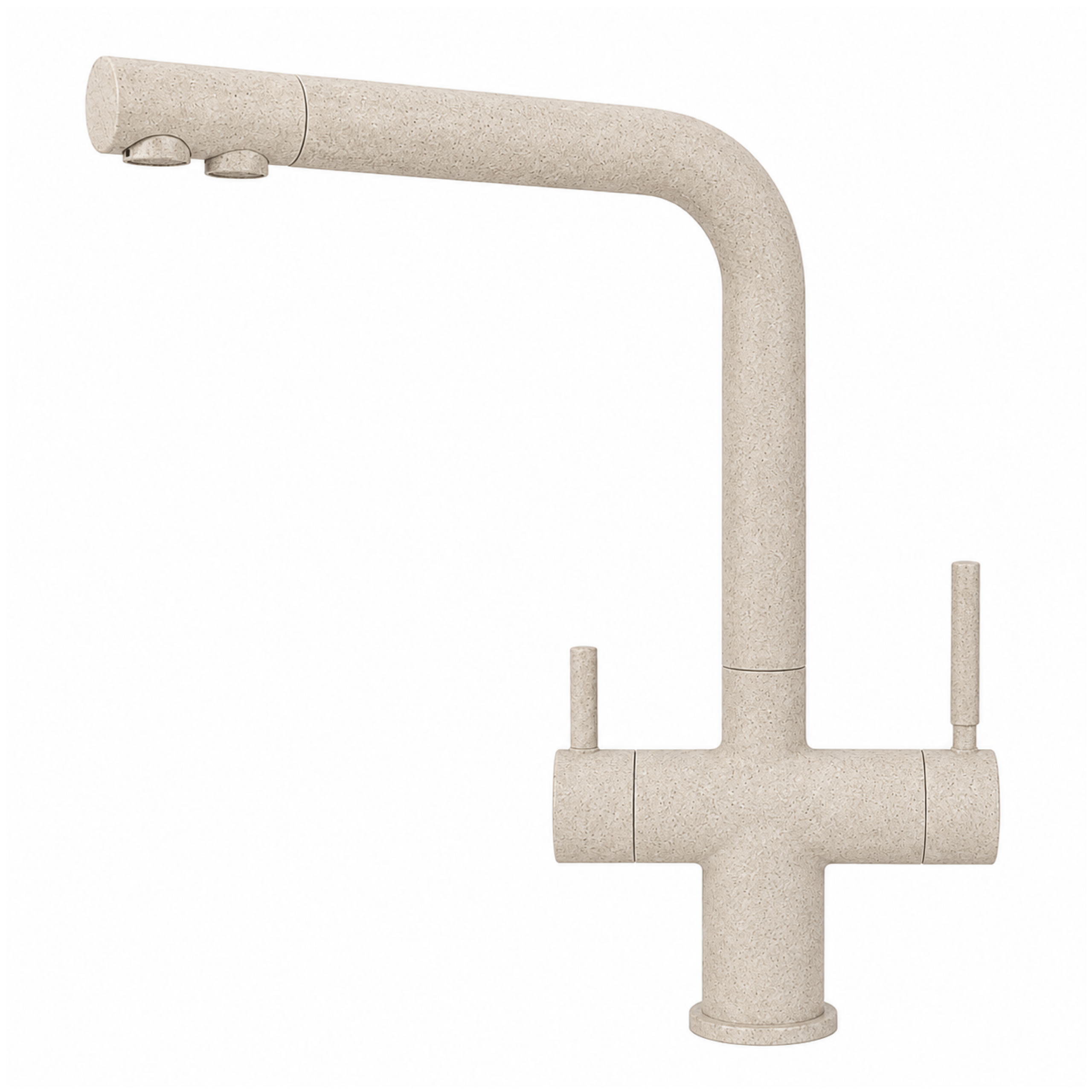 331919-GA Shurity 384 Rubinetto da cucina 3 vie Acciaio Inox Granito Avena - immagine 1