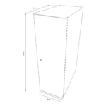 Shurity Mobiletto per Frigogasatori Soprabanco 60x30x110cm Nero Opaco - immagine 2
