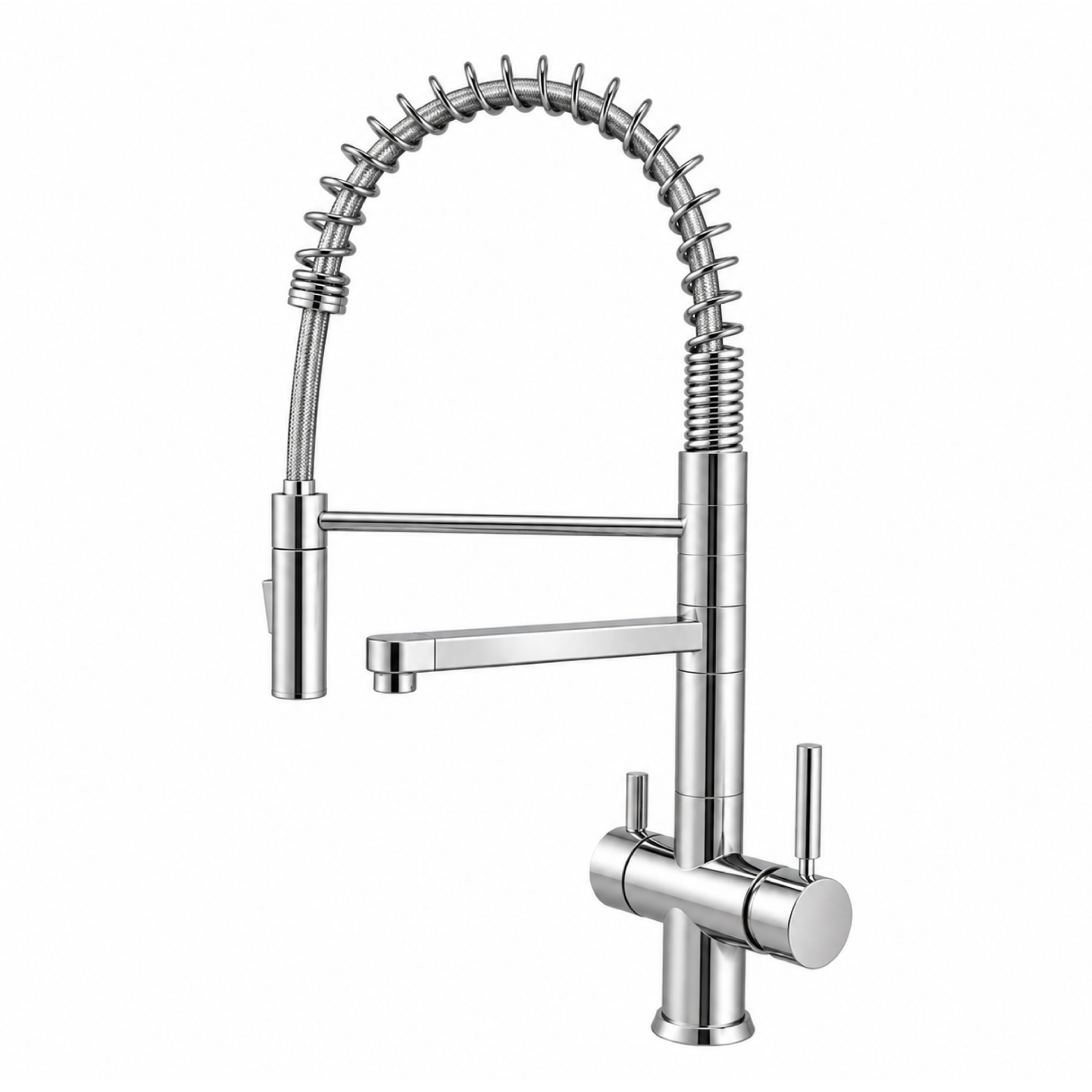 331621-CR Shurity 480 Rubinetto da cucina con Doccetta in gomma 4 vie Acciaio Inox Cromo - immagine 1