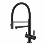 Shurity 482 Rubinetto da cucina con Doccetta 4 vie Acciaio Inox Nero Opaco