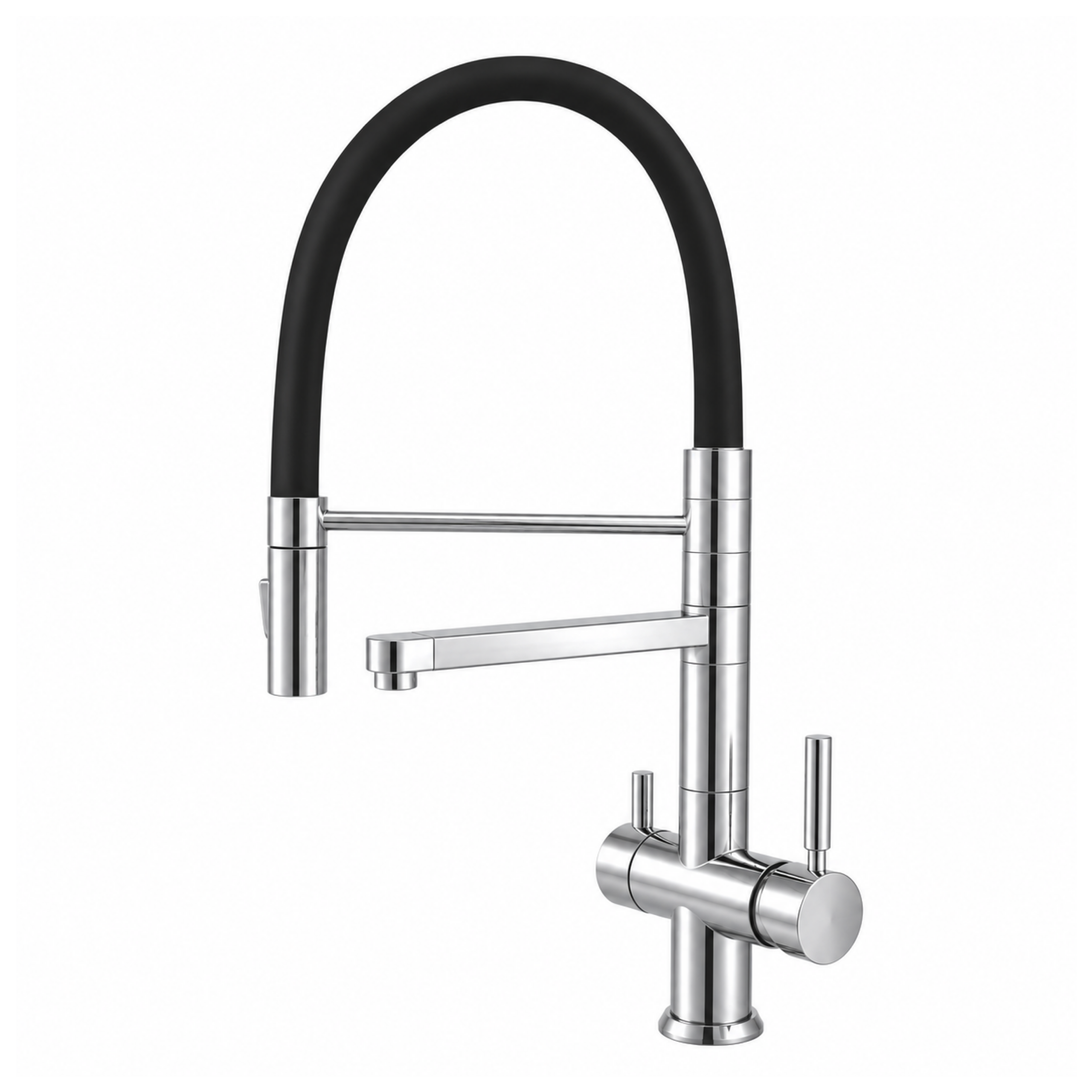 331622-CR Shurity 482 Rubinetto da cucina con Doccetta 4 vie Acciaio Inox Cromo - immagine 1