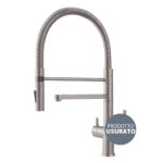 Shurity 362 Rubinetto da cucina con Doccetta a molla 3 vie Acciaio Inox Satinato – Prodotto con segni d’usura