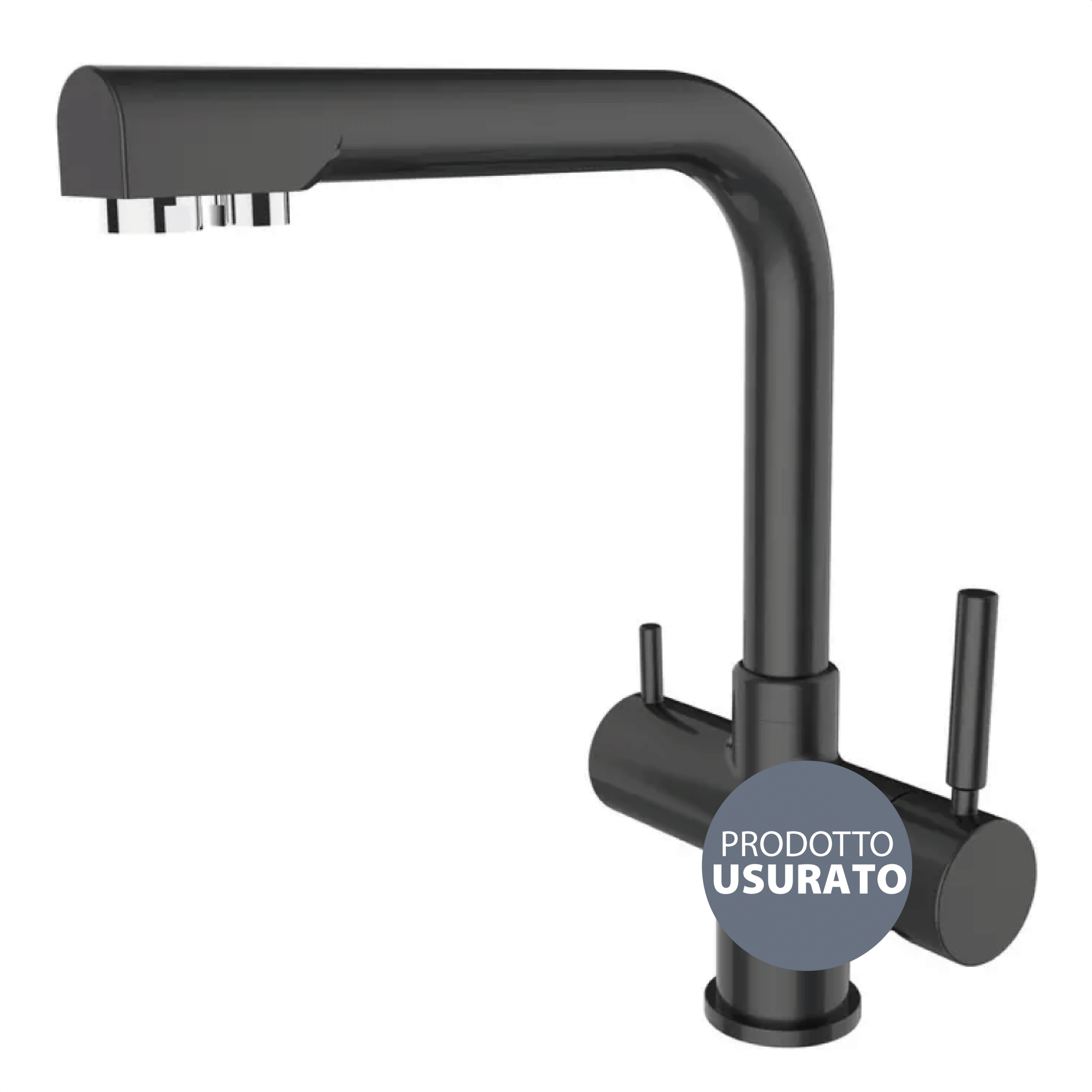 OC-330215-BK-110 Shurity 420 Rubinetto da cucina 4 vie Nero Opaco – Prodotto con segni d’usura - immagine 1
