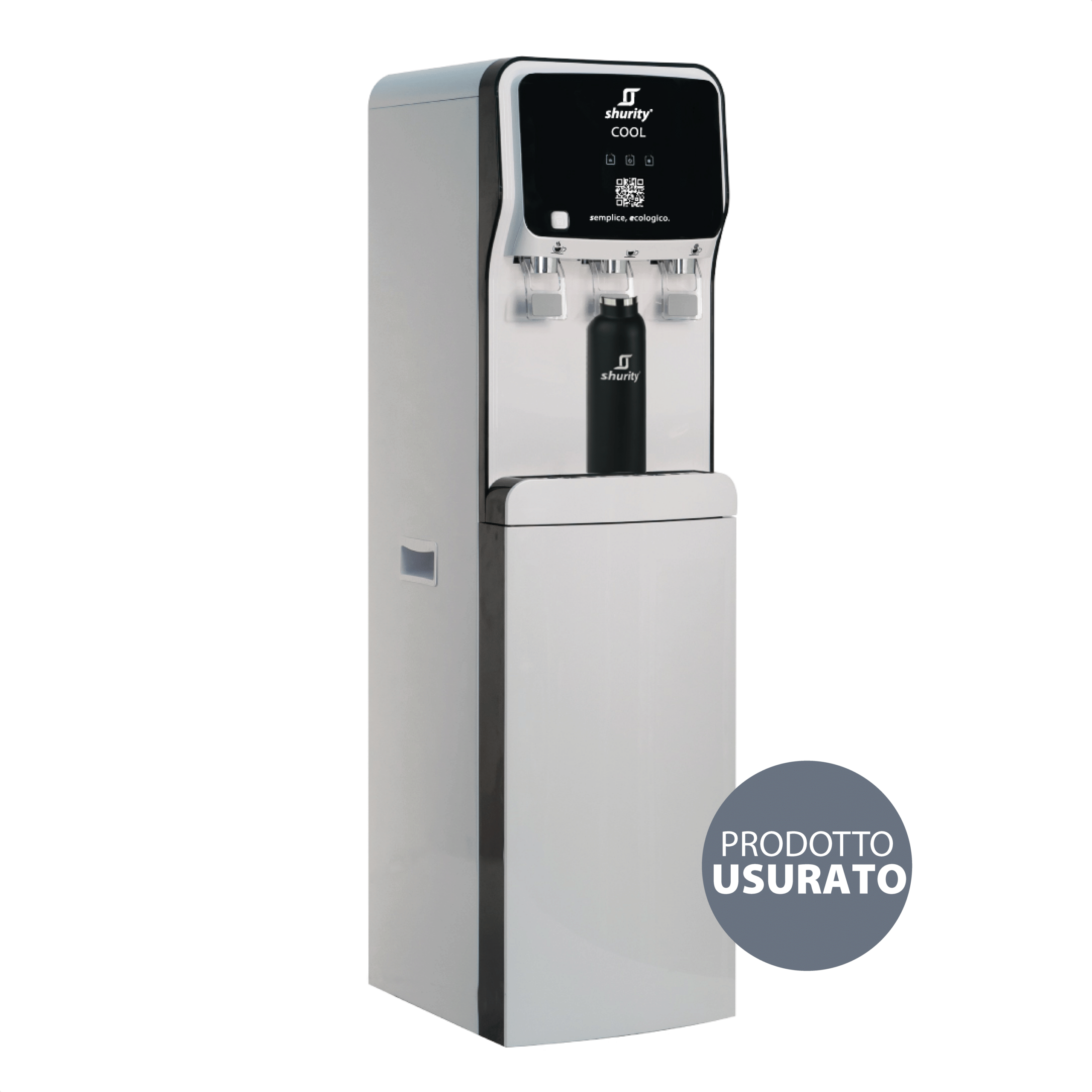 OC-330403-104 Shurity Cool Dispenser Acqua Refrigerata a Colonna con Osmosi Inversa - 3 vie acqua fredda, calda e ambiente – Prodotto con segni d’usura - immagine 1